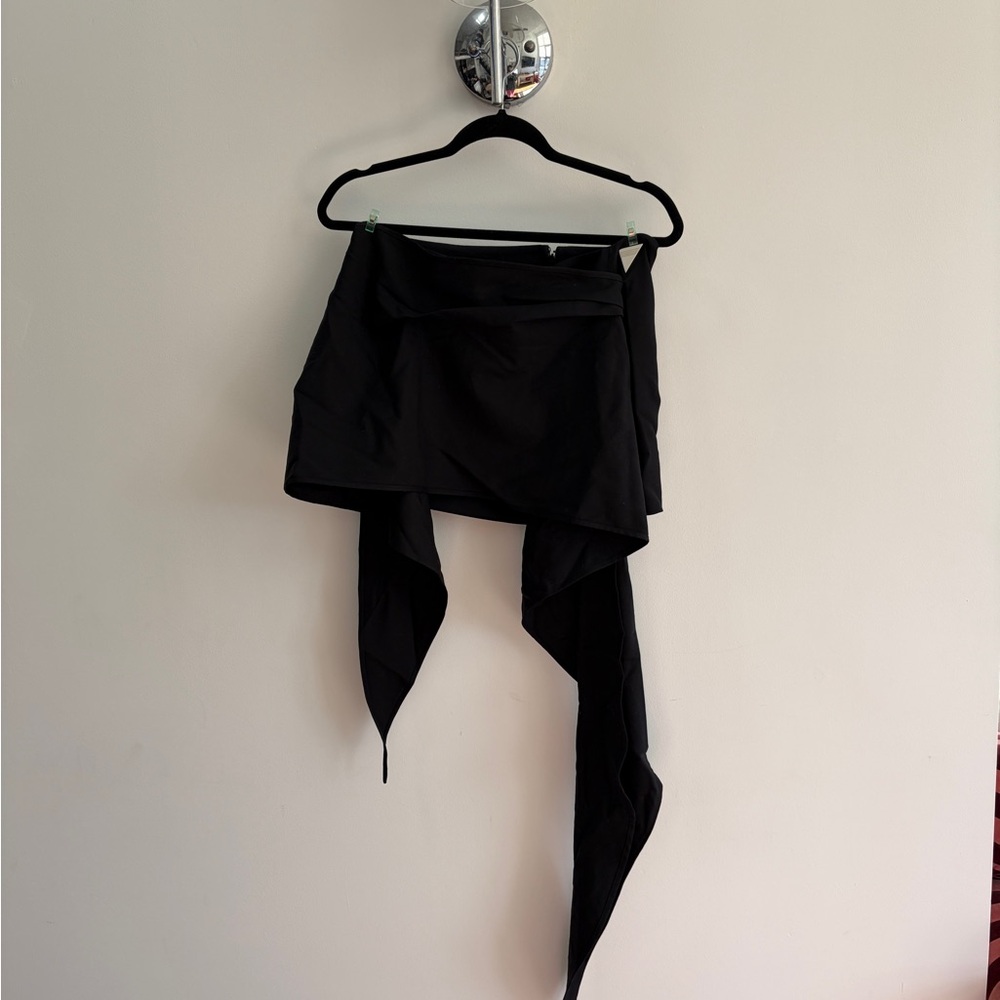 The Attico Asymmetrical Black Skirt